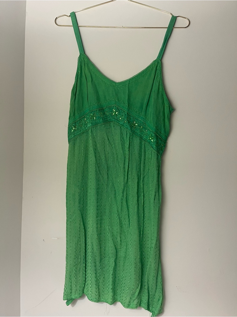 Raya Sun Vintage Green Sequin Dress